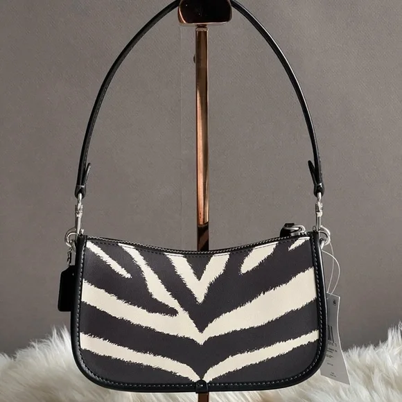 CM514 - Coach Swinger 20 with Zebra Print - Picture 6 of 12